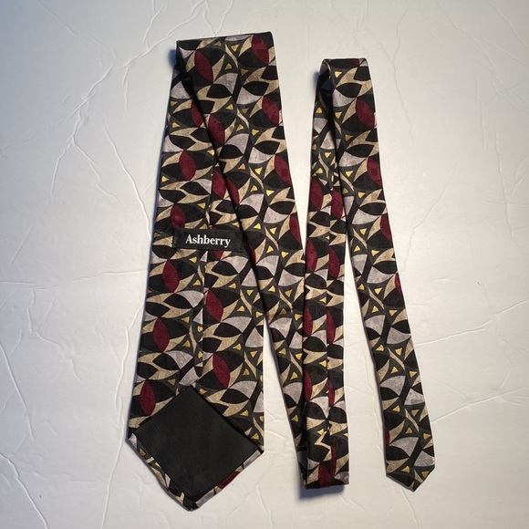 Vintage 90s Ashberry Tie Imported Silk Made in the USA Necktie - Picture 6 of 11
